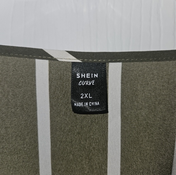 Shein Emerald Green A-Line Spring Summer Dress - Size 2XL - Picture 2 of 6